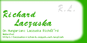 richard laczuska business card